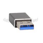Foto van Adapter Adapter USB A male naar USB C female, zwart Universeel USB Type C 