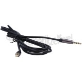 Foto van Aansluitkabel Aux aansluitkabel Jack 3,5mm Slimfit, zwart, 1,8m Jack 3,5mm naar 3,5mm 