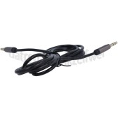 Foto van Aansluitkabel Aux aansluitkabel Jack 3,5mm Slimfit, zwart, 1,8m Jack 3,5mm naar 3,5mm 