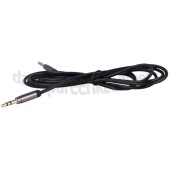 Foto van Aansluitkabel Aux aansluitkabel Jack 3,5mm Slimfit, zwart, 1,8m Jack 3,5mm naar 3,5mm 