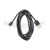 Foto van USB Kabel Micro USB, Zwart, 200cm Universeel Micro USB 