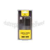 Foto van USB Kabel Verloopkabel USB A 3.0 male naar HDMI female, 15cm Universeel USB A 3.0 