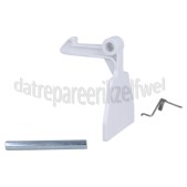 Foto van Deurgreep Met Haak en As, Wit T8211R24, T821824 