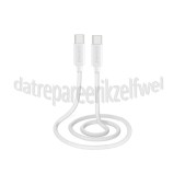 Foto van USB Kabel wit, 100 cm USB Type C + Type C 