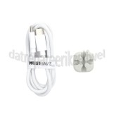 Foto van USB Kabel wit, 100 cm USB Type C + Type C 