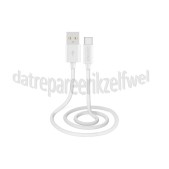 Foto van USB Kabel wit, 100 cm USB Type A + Type C 