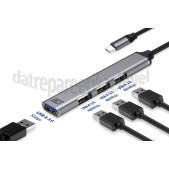 Foto van ACT Hub USB-C hub 3x USB-A 2.0 en 1x USB-A 3.0 
