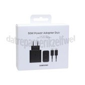 Foto van Samsung USB power adapter 50W Power Adapter Duo Zwart, 2x USB-C 