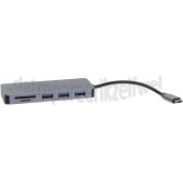 Foto van ACT Adapter USB-C Hub 3 port met cardreader USB 3.2 Gen1 