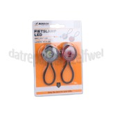 Foto van Lamp LED Fietslampen Rond 2 Delig 2 Standen, 2x CR2032 Inbegrepen 