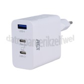 Foto van ACT USB Oplader USB-C & USB-A lader 65W Power Delivery PPS, Quick Charge, GaNFast 