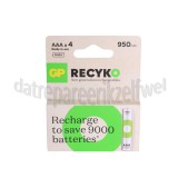 Foto van GP Batterij ReCyko+ Oplaadbaar AAA 950mAh NiMH 