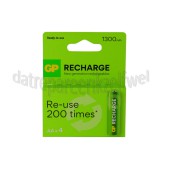 Foto van GP Batterij Recharge AA, 4 stuks 1300mAh NiMH 