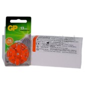 Foto van GP Batterij Knoopcel PR48 1,4V, 6 stuks ZA13 Oranje Hoorbatterij 
