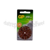 Foto van GP Batterij Knoopcel PR41 1,4V, 6 stuks ZA312 Bruin Hoorbatterij 