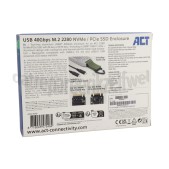 Foto van ACT Behuizing Aluminium, draagbare behuizing USB-C USB4 40Gbps M.2 2280 NVMe / PCIe SSD 
