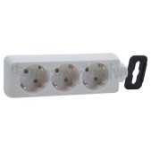 Foto van Exin Tafelcontactdoos 3600W 16A RA wit 3v Tafelcontactdoos zonder snoer 
