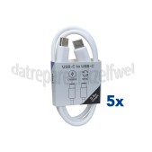 Foto van Musthavz USB Kabel Wit, 50 cm USB-C naar USB-C 