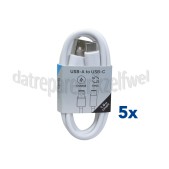 Foto van Musthavz USB Kabel Wit, 100 cm USB-A naar USB-C 