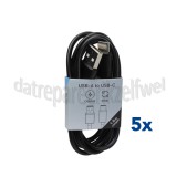 Foto van Musthavz USB Kabel Zwart, 100 cm USB-A naar USB-C 
