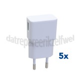 Foto van Musthavz USB Oplader 15W, wit USB-A, Universeel gebruik 