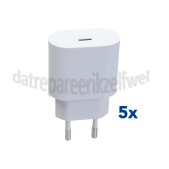 Foto van Musthavz USB Oplader 20W, wit USB-C, Universeel gebruik 