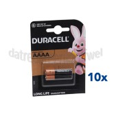 Foto van Duracell Batterij AAAA Alkaline Long Life, Blister 2 stuks 