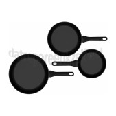 Foto van BergHOFF Set Helix Braadpannenset, Antikleef 20, 24 en 28cm Inductie, Halogeen, Vitrokeramisch, Gas 