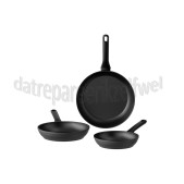 Foto van BergHOFF Set Helix Braadpannenset, Antikleef 20, 24 en 28cm Inductie, Halogeen, Vitrokeramisch, Gas 