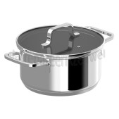Foto van BergHOFF Pan Helix Kookpan met deksel 18cm Inductie, Halogeen, Vitrokeramisch, Gas 