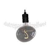 Foto van Calex Ledlamp Pebble Flex Filament Titanium E27 4W 70lm 1800K Dimbaar 