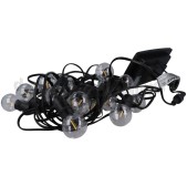Foto van Calex Ledlamp Vista Solar Party Lights - 10M - Zwart 35 Lumen, 2700K 