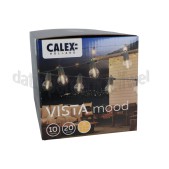 Foto van Calex Ledlamp Vista Solar Party Lights - 10M - Zwart 35 Lumen, 2700K 