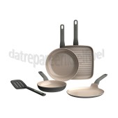 Foto van BergHOFF Set Braadpannenset, Antikleef, Balance, 4-delig met spatel Inductie, Halogeen, Vitrokeramisch, Gas 