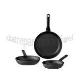 Foto van BergHOFF Set Helix Braadpannenset, Antikleef 20, 24 en 28cm Inductie, Halogeen, Vitrokeramisch, Gas 