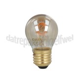 Foto van Calex Ledlamp Kogel P45 Goud Flex Filament E27 3,5W 210 Lumen 2100K 