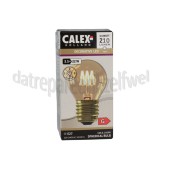 Foto van Calex Ledlamp Kogel P45 Goud Flex Filament E27 3,5W 210 Lumen 2100K 