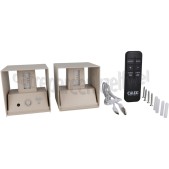 Foto van Calex Lamp Falerna Oplaadbare Wandlamp, 2 Pack, Zand Motion Sensor, IP44, 150 Lumen, 2700K, 2W 