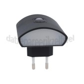 Foto van Calex Lamp Nachtlampje, Zwart Bewegingssensor, 1W, 25 Lumen, 2700K 