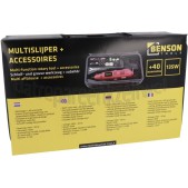 Foto van Benson Multitool Multislijper 135W 230V, 6 Snelheden, Inclusief 41 Accessoires 