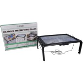 Foto van Benson Vergrootglas Leesloep A4 LED Verlichting 3x Vergroting, 4 LED Lampen 