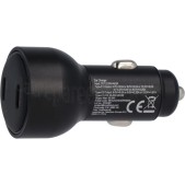 Foto van Musthavz Oplader Autolader met 2 USB-C poorten USB-C, 65W 