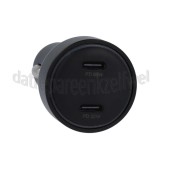 Foto van Musthavz Oplader Autolader met 2 USB-C poorten USB-C, 65W 