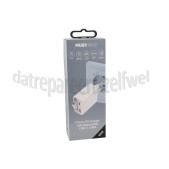 Foto van Musthavz Oplader PD Oplader met 2 Poorten, Inklapbare Kabel, Wit USB-C kabel, 65W, Fast Charging 