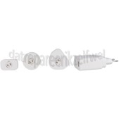 Foto van Musthavz Oplader Wereld Reislader PD 65W, Wit 2x USB-C, 1x USB-A, EU, UK, USA, AU 