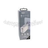 Foto van Musthavz Oplader Wereld Reislader PD 65W, Wit 2x USB-C, 1x USB-A, EU, UK, USA, AU 