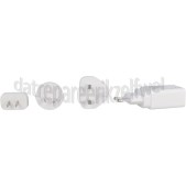 Foto van Musthavz Oplader Wereld Reislader PD 65W, Wit 2x USB-C, 1x USB-A, EU, UK, USA, AU 