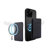 Foto van Musthavz Kaarthouder Vegan Leather Wallet, Zwart MagSafe, 3 Bankpassen 
