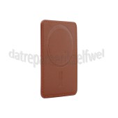 Foto van Musthavz Kaarthouder Vegan Leather Wallet, Bruin MagSafe, 3 Bankpassen 
