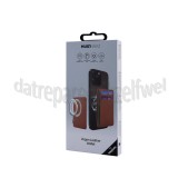 Foto van Musthavz Kaarthouder Vegan Leather Wallet, Bruin MagSafe, 3 Bankpassen 